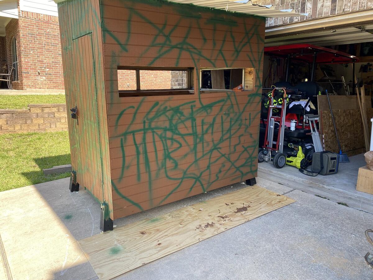 Custom-built outdoor storage shed